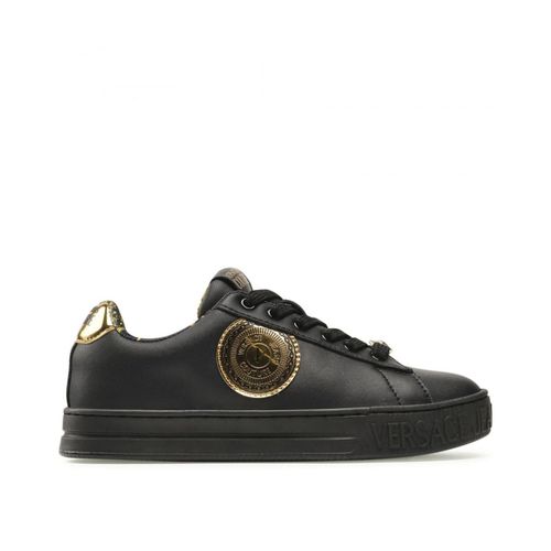 Jeans Couture Leather Logo Sneakers - Versace Jeans Couture - Modalova