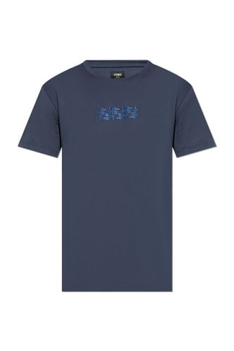 Logo Embroidered Short-sleeved T-shirt - Fendi - Modalova