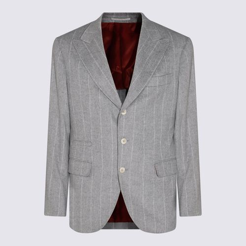 Brunello Cucinelli Grey Wool Blazer - Brunello Cucinelli - Modalova