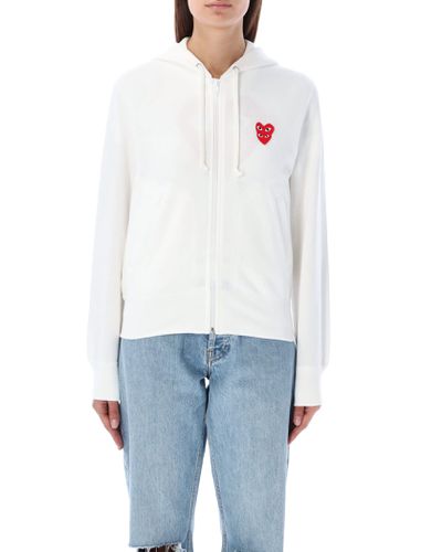 Double Heart Zipped Hoodie - Comme des Garçons Play - Modalova