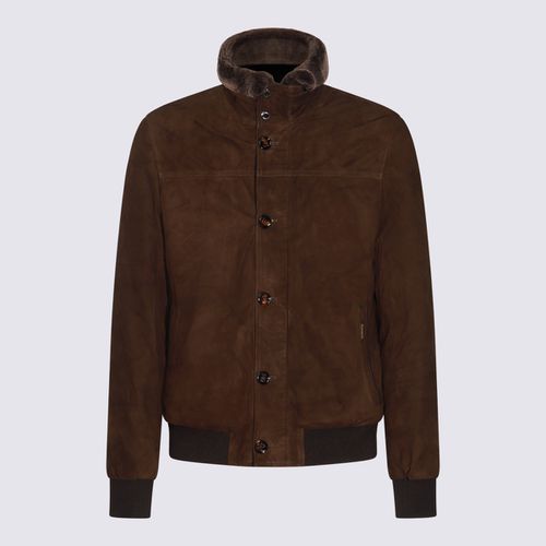 Moorer Brown Leather Jacket - Moorer - Modalova