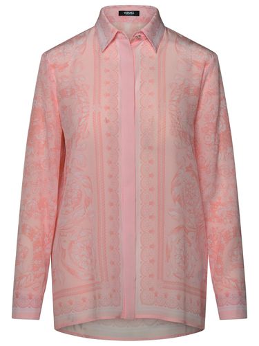 Versace barocco Pink Silk Shirt - Versace - Modalova