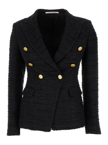 Tweed Double-breasted Blazer In Cotton Blend Woman - Tagliatore - Modalova