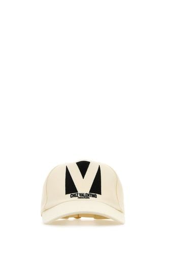 Chez Valentino Cotton Baseball Hat With Embroidery - Valentino Garavani - Modalova