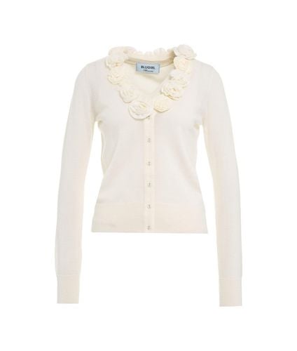 Blugirl Rose Patch Knitted Cardigan - Blugirl - Modalova