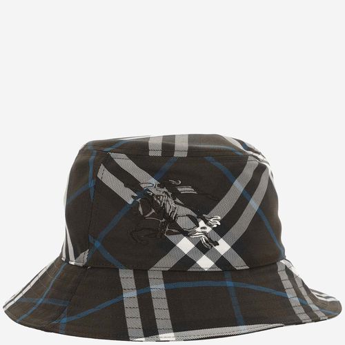 Twill Bucket Hat With Check Pattern - Burberry - Modalova