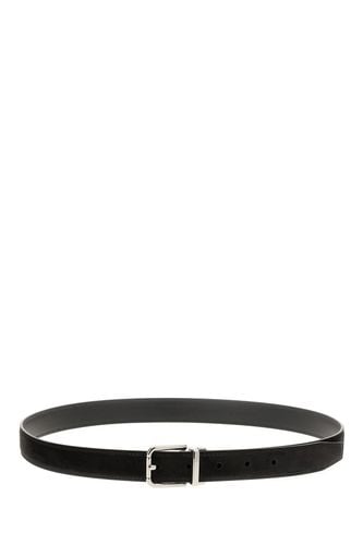 Black Cashmere Reversible Belt - Dolce & Gabbana - Modalova