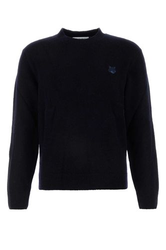 Midnight Blue Wool Sweater - Maison Kitsuné - Modalova