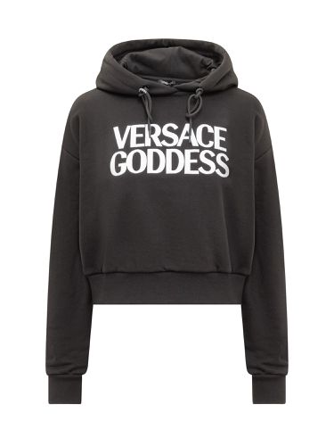 Versace Black Cotton Sweatshirt - Versace - Modalova