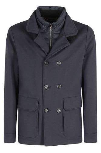 Moorer Dark Navy Viscose Coat - Moorer - Modalova