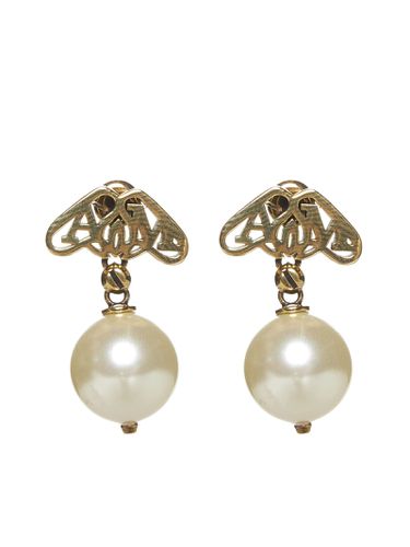 Seal Logo Pearl Earrings - Alexander McQueen - Modalova