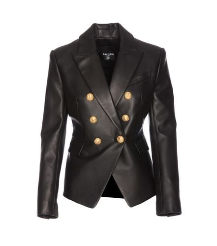 Balmain Classic Leather Jacket - Balmain - Modalova