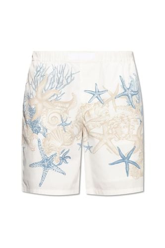 Barocco Sea Logo-patch Shorts - Versace - Modalova