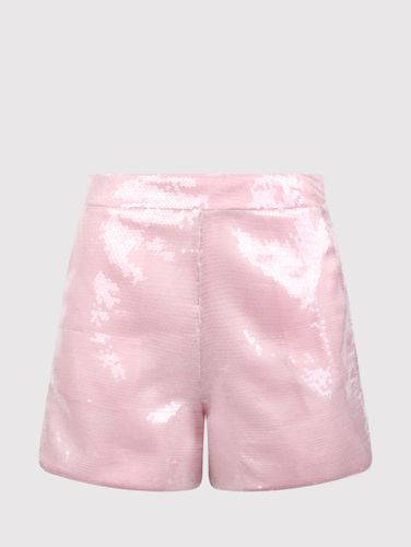 Pink Sequined Polyester Shorts - Federica Tosi - Modalova