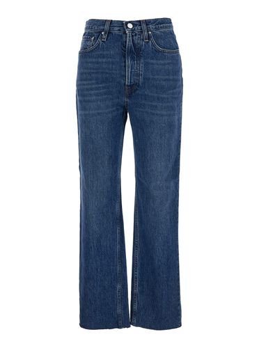 Classic Cut Jeans With Logo Patch In Denim Woman - Totême - Modalova