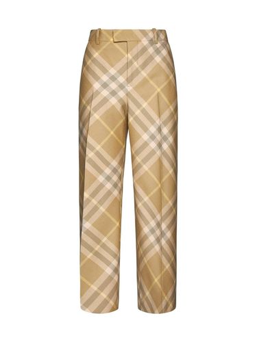 Check-printed Straight-leg Tailored Trousers - Burberry - Modalova