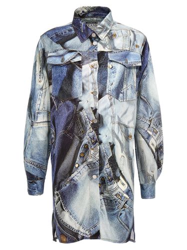 Trompe Loeil Denim Shirt - M05CH1N0 Jeans - Modalova