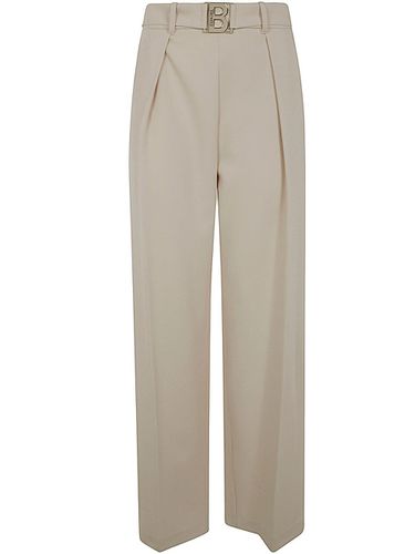 High Waist Logo Buckle Trousers - Blugirl - Modalova