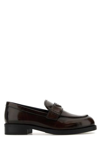 Prada Brown Leather Loafers - Prada - Modalova