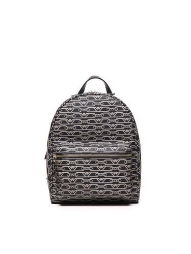 Backpack With Monogram - Emporio Armani - Modalova