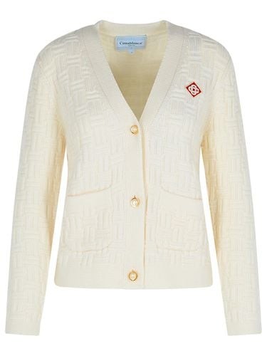 Casablanca White Wool Cardigan - Casablanca - Modalova