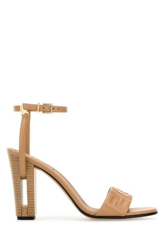 Fendi Camel Leather Delfina Sandals - Fendi - Modalova