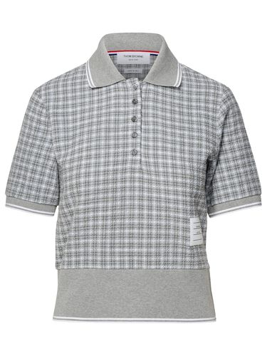 Grey Cotton Blend Polo Shirt - Thom Browne - Modalova