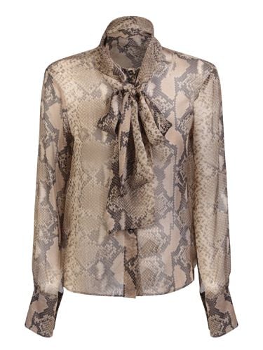 Python Printed Pussybow Shirt - Stella McCartney - Modalova