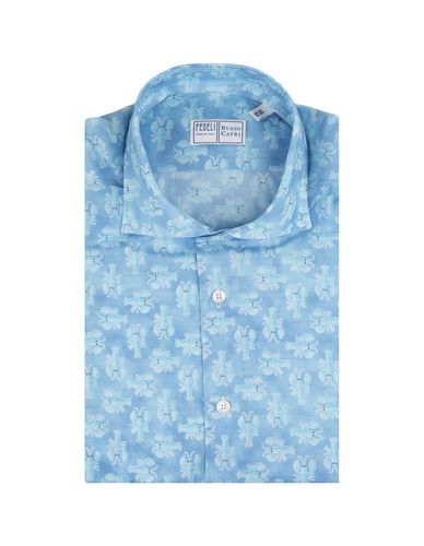 Sky Panamino Sean Shirt With Lobster Pattern - Fedeli - Modalova