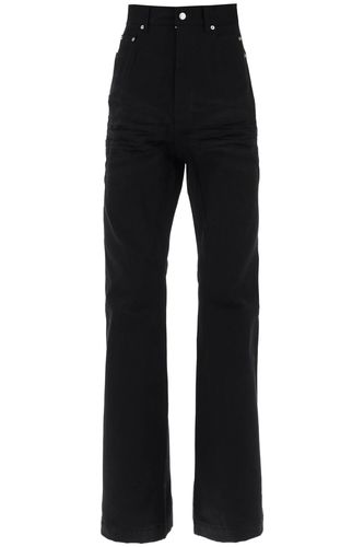 Bootcut Jeans With High-waist In Cotton Denim - Rick Owens - Modalova