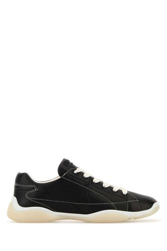 Prada Black Leather Sneakers - Prada - Modalova