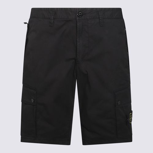 Stone Island Black Cotton Shorts - Stone Island - Modalova