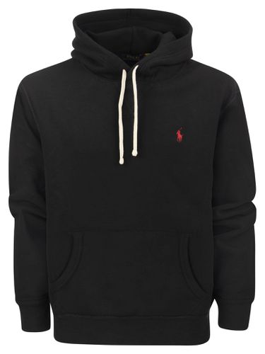 Hoodie With Contrasting Logo Embroidery In Cotton Man - Polo Ralph Lauren - Modalova