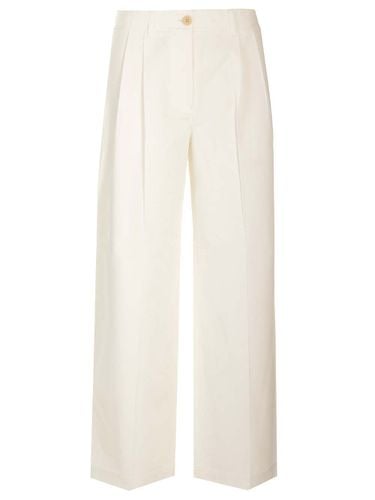 Cotton Trousers With Pleats - Totême - Modalova