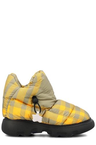 Check Pillow Padded Drawstring Snow Boots - Burberry - Modalova