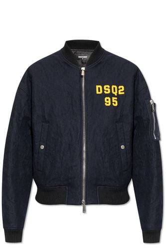 Dsquared2 Logo Patch Zipped Jacket - Dsquared2 - Modalova