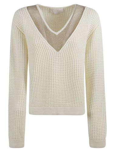 Genny Knitted V-neck Sweater - Genny - Modalova