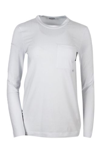 Long-sleeved Round-neck Stretch Cotton Jersey T-shirt - Brunello Cucinelli - Modalova