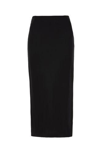 Black Stretch Viscose Blend Skirt - Mantù - Modalova