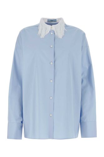 Prada Light Blue Poplin Shirt - Prada - Modalova
