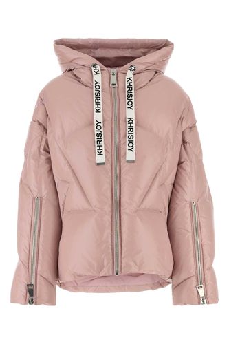 Pastel Pink Nylon Down Jacket - Khrisjoy - Modalova