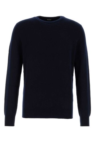 Zegna Dark Blue Cashmere Sweater - Zegna - Modalova