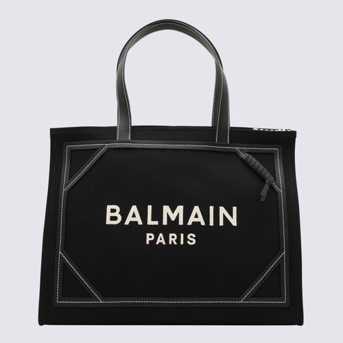 Balmain Black Cotton Tote Bag - Balmain - Modalova