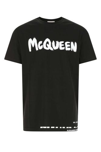 Black Cotton Oversize T-shirt - Alexander McQueen - Modalova