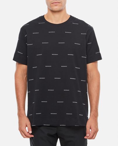 Allover Logo Printed Crewneck T-shirt - Givenchy - Modalova