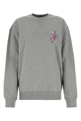 J. W. Anderson Melange Grey Cotton Oversize Sweatshirt - J.W. Anderson - Modalova