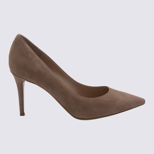 Light Brown Suede Pumps - Gianvito Rossi - Modalova