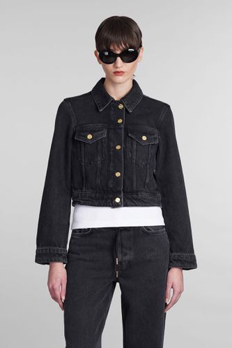 Ganni Denim Jackets In Black Cotton - Ganni - Modalova