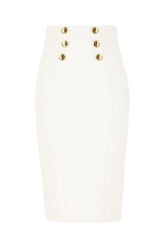 White Stretch Polyester Skirt - Elisabetta Franchi - Modalova