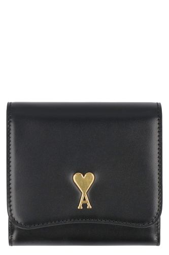 Leather Wallet - Ami Alexandre Mattiussi - Modalova